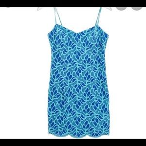 Lilly Pulitzer Blue Floral Lace Cocktail Dress